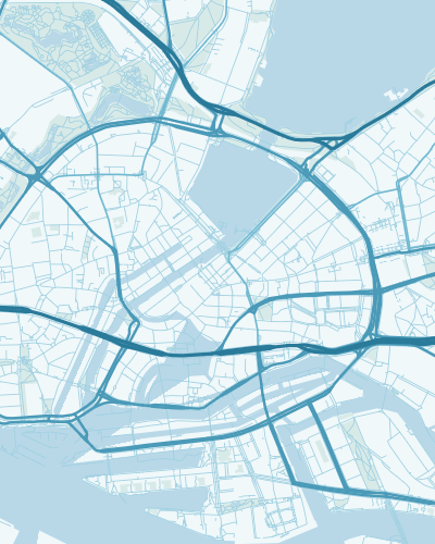 Stadtplan von Hamburg im Ozean Design