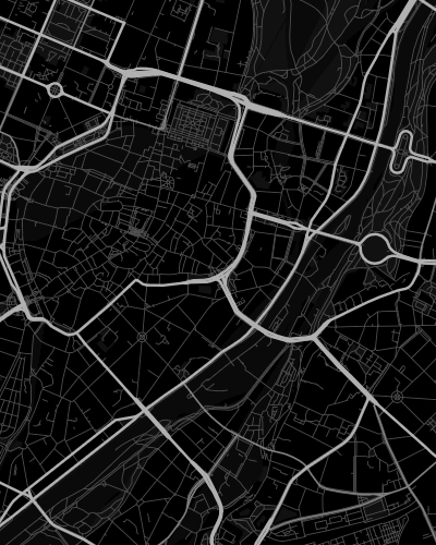 Stadtplan von München im Noir Design