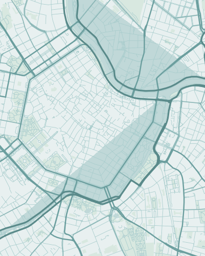 Stadtplan von Wien im Kupfer Design