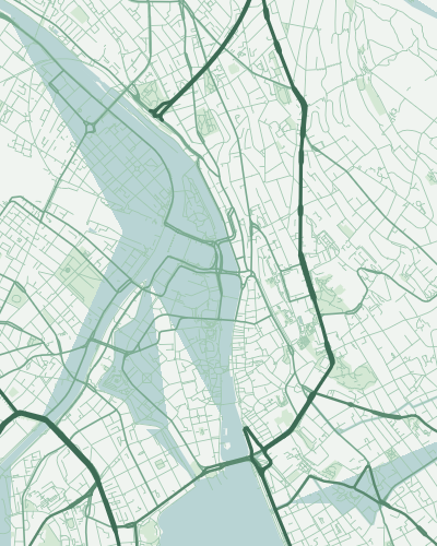 Stadtplan von Zürich im Wald Design